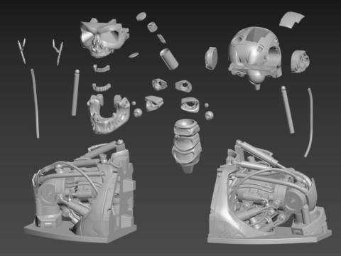 T-800 Bust Terminator Salvation Replica 3D Print Model