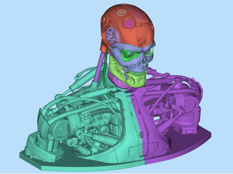 T-800 Bust Terminator Salvation Replica 3D Print Model