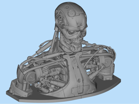 T-800 Bust Terminator Salvation Replica 3D Print Model