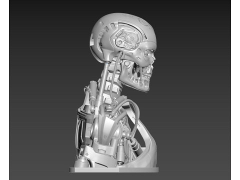 T-800 Bust Terminator Salvation Replica 3D Print Model