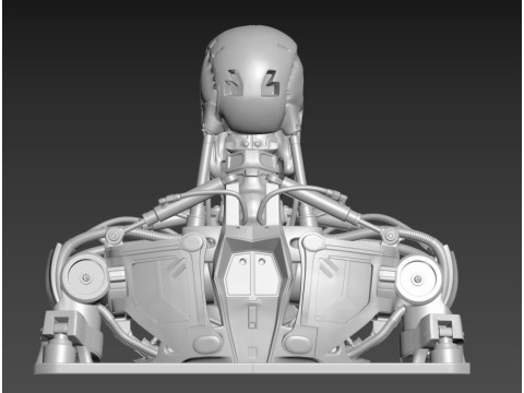 T-800 Bust Terminator Salvation Replica 3D Print Model