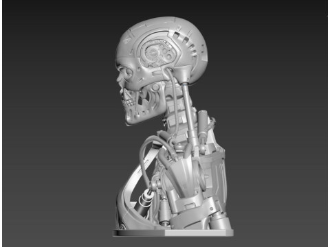 T-800 Bust Terminator Salvation Replica 3D Print Model