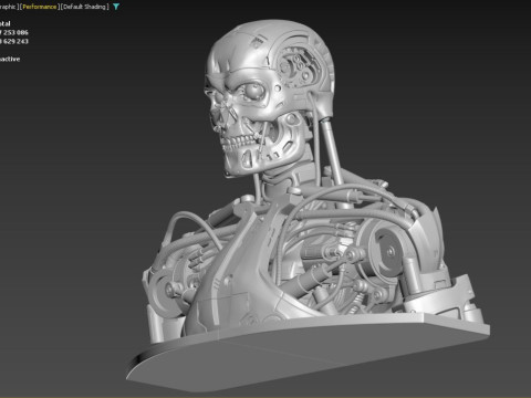 T-800 Bust Terminator Salvation Replica 3D Print Model