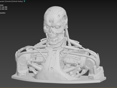 T-800 Bust Terminator Salvation Replica 3D Print Model