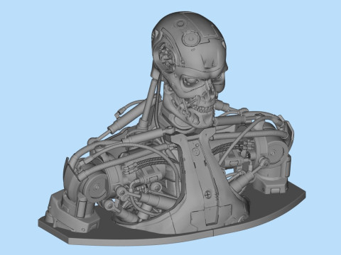T-800 Bust Terminator Salvation Replica 3D Print Model