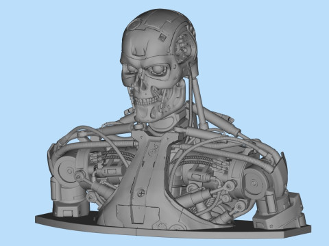 T-800 Bust Terminator Salvation Replica 3D Print Model