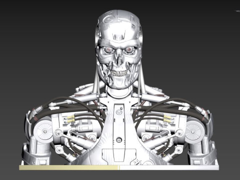 T-800 Bust Terminator Salvation Replica 3D Print Model
