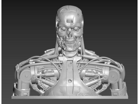 T-800 Bust Terminator Salvation Replica 3D Print Model