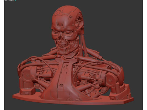 T-800 Bust Terminator Salvation Replica 3D Print Model