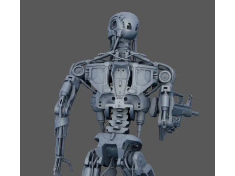 Terminator T-800 Endo Salvation Diorama T2 Improved Version 3D Принт Модель