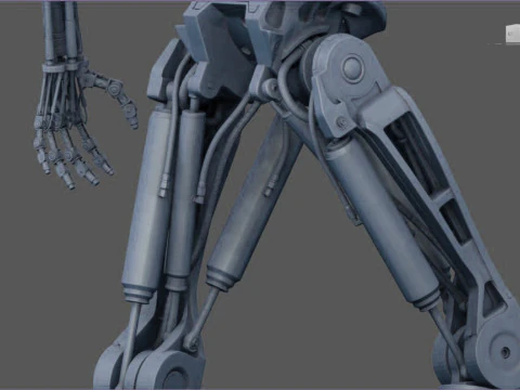 Terminator T-800 Endo Salvation Diorama T2 Improved Version 3D Принт Модель