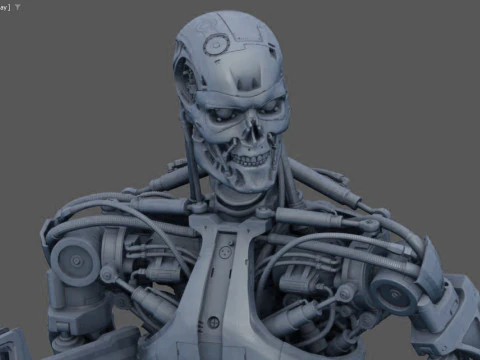 Terminator T-800 Endo Salvation Diorama T2 Improved Version 3D Принт Модель