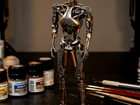 Terminator T800 Salvation Endoskeleton Pose 1 Modelo de impresión 3D
