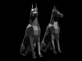 doberman polygonal dogs ready for 3d printing 3D प्रिंट मॉडल