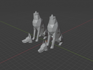 doberman polygonal dogs ready for 3d printing Model Cetak 3D