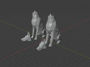 doberman polygonal dogs ready for 3d printing 3D Print Model