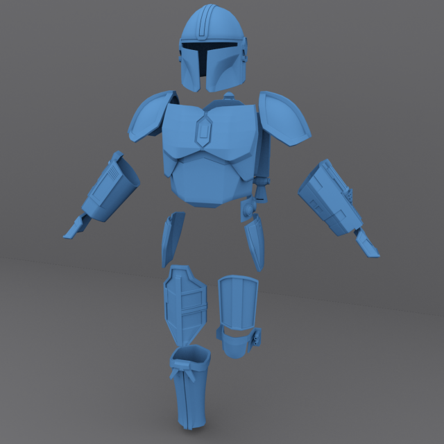 the mandalorian beskar armor - for 3d print real scale 3D Принт Модель .c4d .max .obj .3ds .fbx .stl .blend 