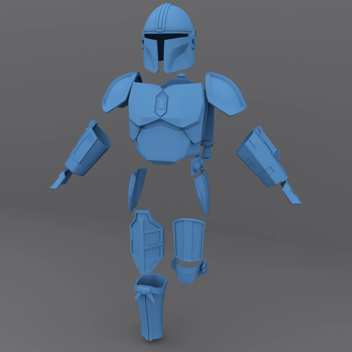 the mandalorian beskar armor - for 3d print real scale 3D Print Model .c4d .max .obj .3ds .fbx .stl .blend 