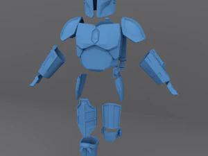 the mandalorian beskar armor - for 3d print real scale 3D Print Model