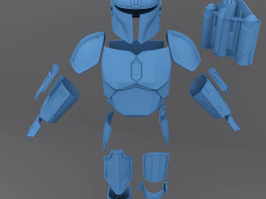 the mandalorian beskar armor - for 3d print real scale 3D Print Model