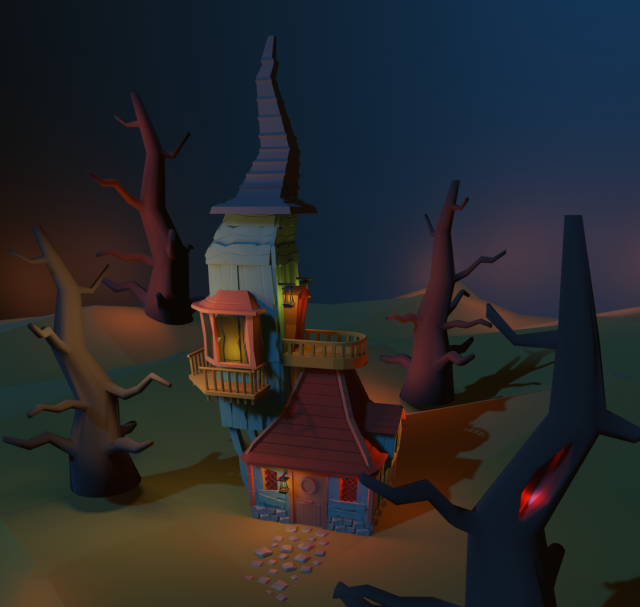 witch house Modelo 3D .c4d .max .obj .3ds .fbx .stl .blend 