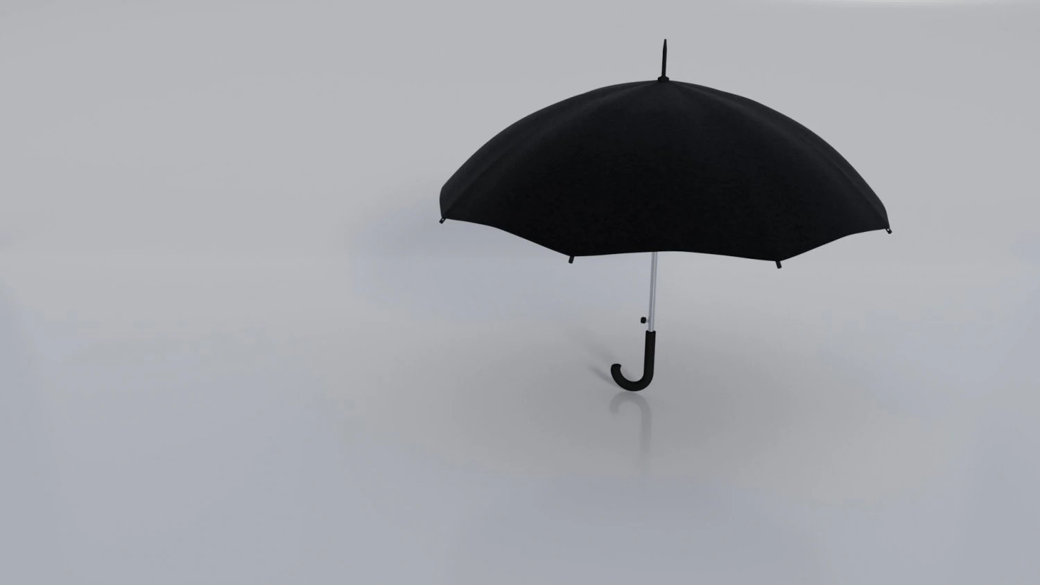 black umbrella 3D Model .c4d .max .obj .3ds .fbx .stl .blend 