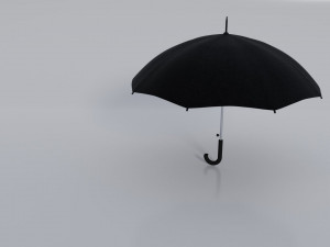 black umbrella Model 3D