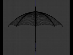 black umbrella 3D Model