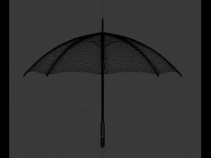 black umbrella 3D Model
