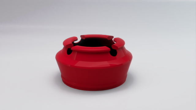 red ashtray Model 3D .c4d .max .obj .3ds .fbx .stl .blend 