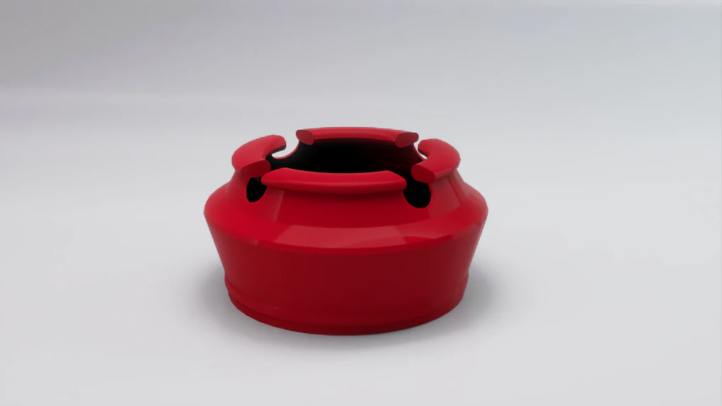 red ashtray 3D Model .c4d .max .obj .3ds .fbx .stl .blend 