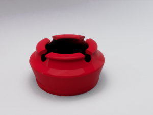red ashtray Model 3D