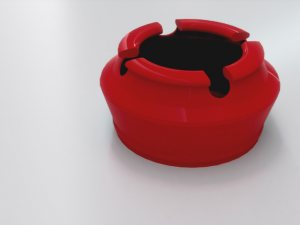 red ashtray Model 3D