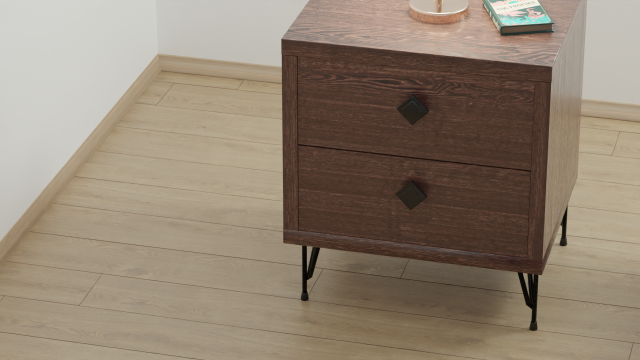 Nightstand 3D Model .c4d .max .obj .3ds .fbx .stl .blend 