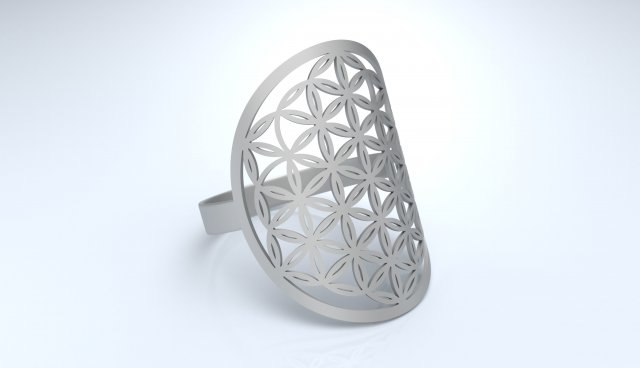 flower of life ring Modello 3D .c4d .max .obj .3ds .fbx .stl .blend 