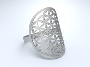 flower of life ring 3D Model