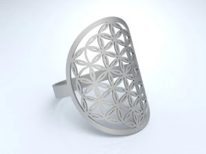 anel flor da vida Modelo 3D