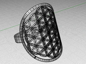 flower of life ring 3D Model