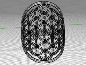 flower of life ring Modello 3D