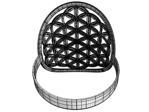 flower of life ring Modello 3D