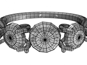 anel de diamante Modelo 3D