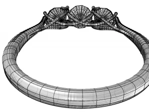 anel de diamante Modelo 3D