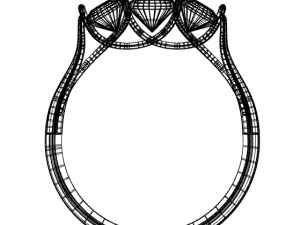 diamond ring Modello 3D