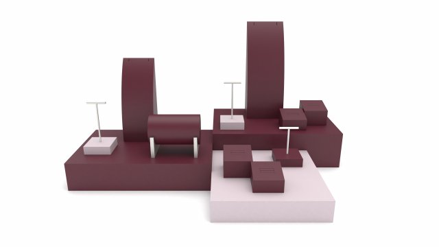 jewellery displays set Modelo 3D .c4d .max .obj .3ds .fbx .stl .blend 