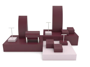 conjunto de expositores de joias Modelo 3D