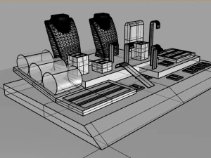 jewellery displays set 3D Model