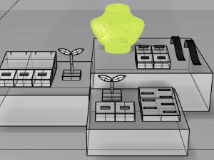 jewellery displays set 3D Model