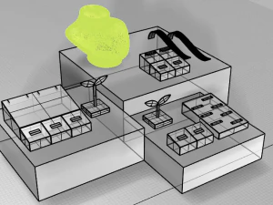 jewellery displays set 3D Model
