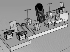 jewellery displays set 3D Model