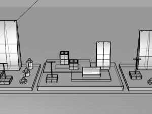 jewellery displays set 3D Model